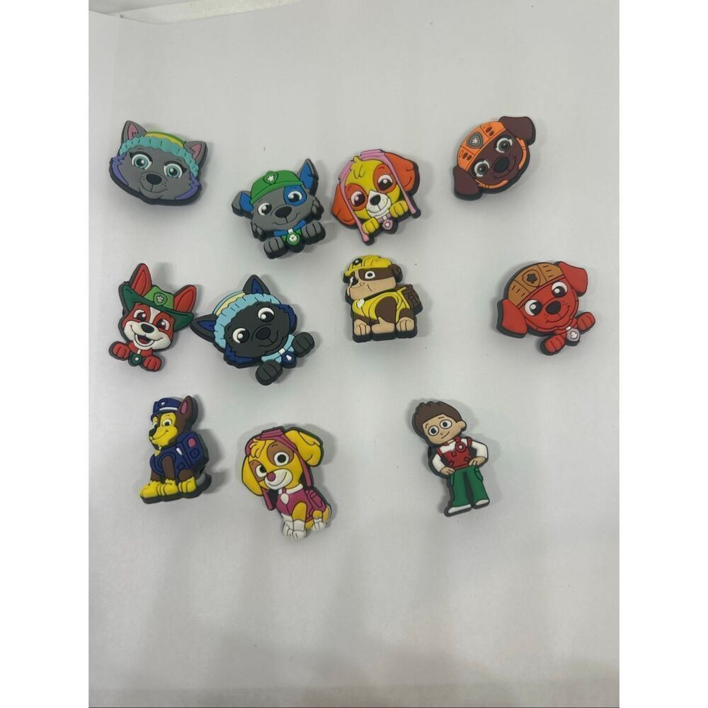 11-Piece Paw Patrol Shoe Charms / Bag Charms – Kids Cartoon Set